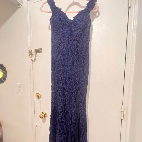Maxi Navy Evening Dress - Picture 9 of 11